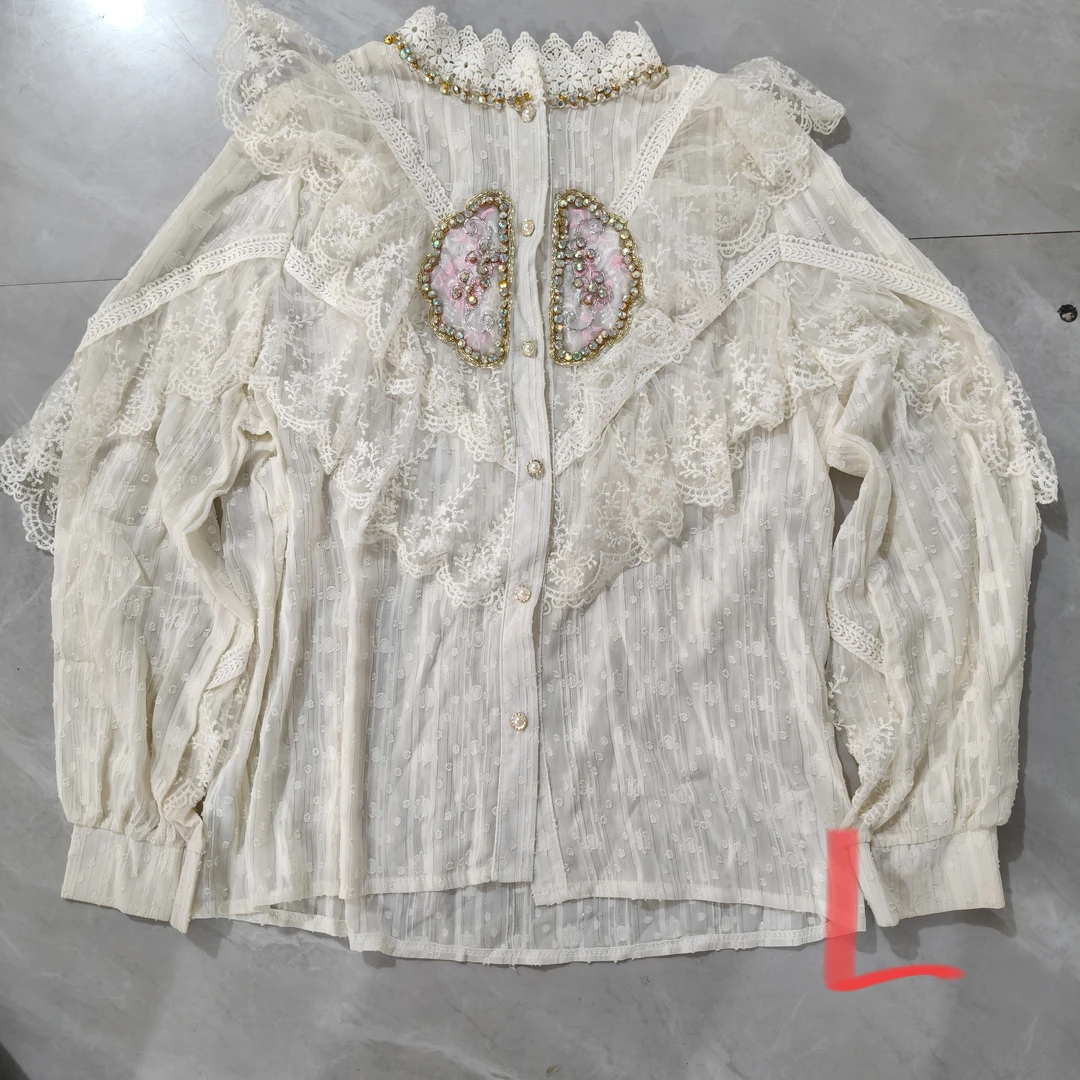 【薇恩COCO】镂空轻奢舒适长袖衬衣百搭修身显瘦气质时尚S119