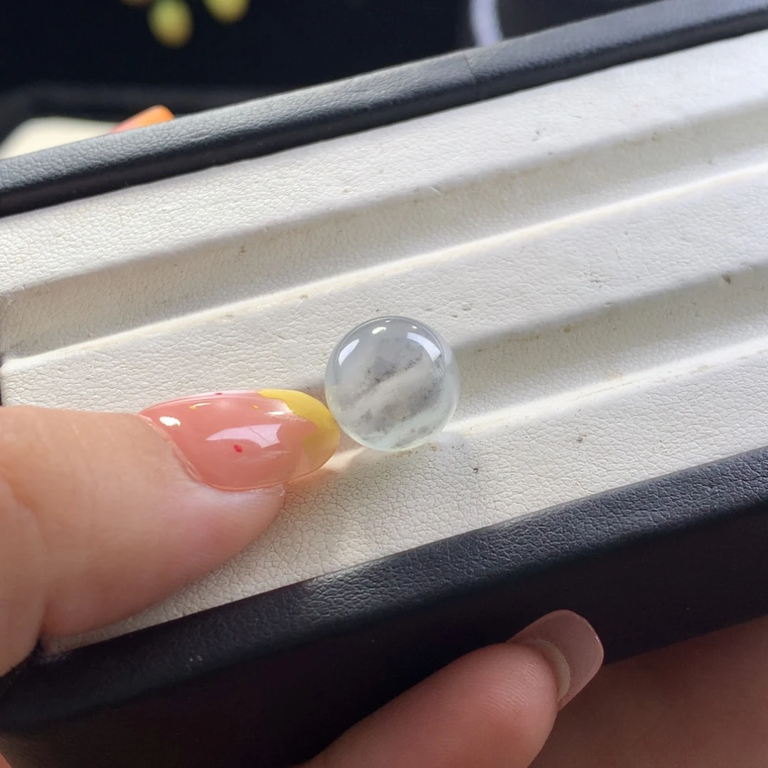 翡翠未镶嵌手串卡12墨染萱花