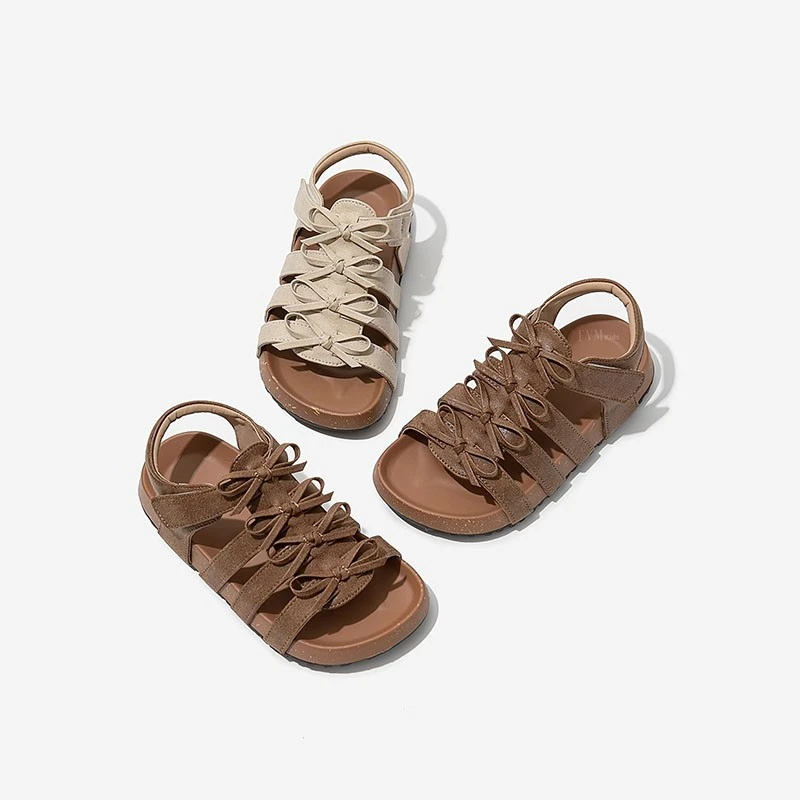 女童凉鞋2025罗马编制款洋气小女孩童鞋休闲透气百搭软底公主鞋子