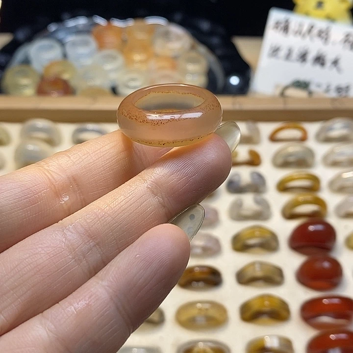 玛瑙/玉髓未镶嵌戒指A15港17不退换