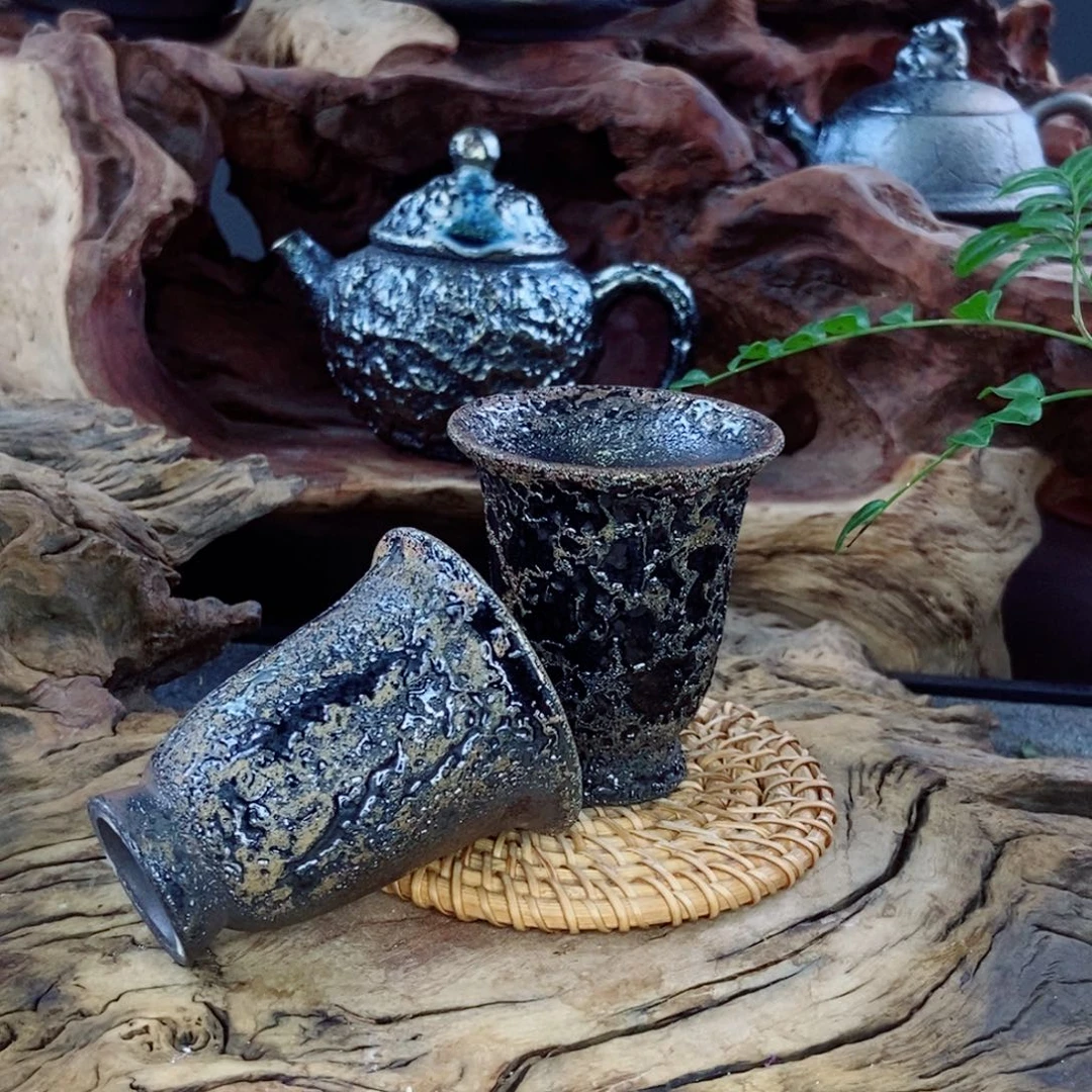 建水紫陶柴烧茶具