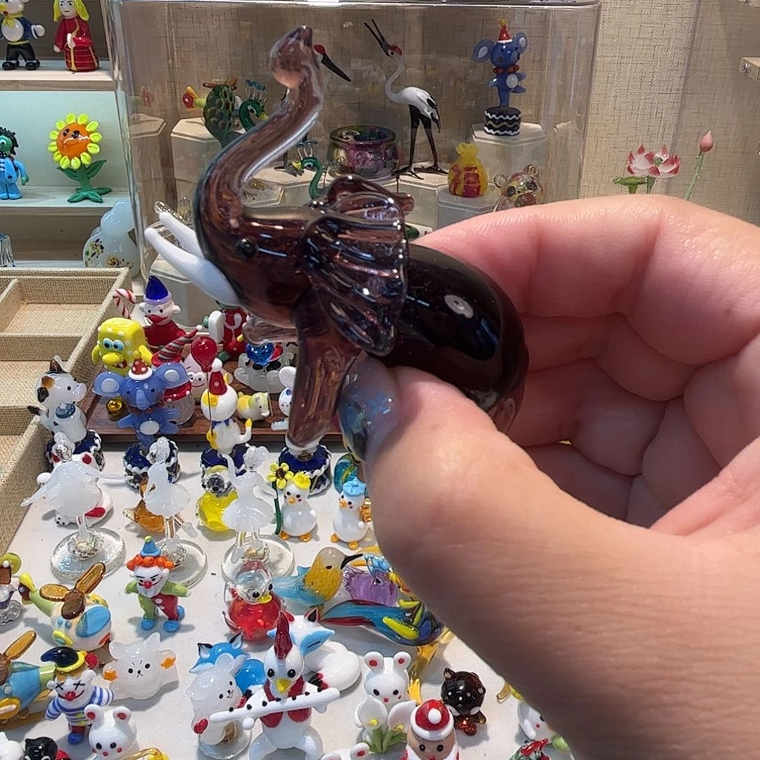 琉璃手工艺品大象