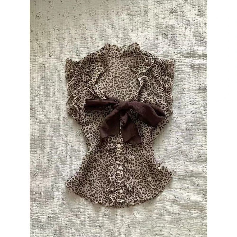 实物太美！不能错过！欧货复古蝴蝶结衬衫女夏季新款慵懒感外穿上衣