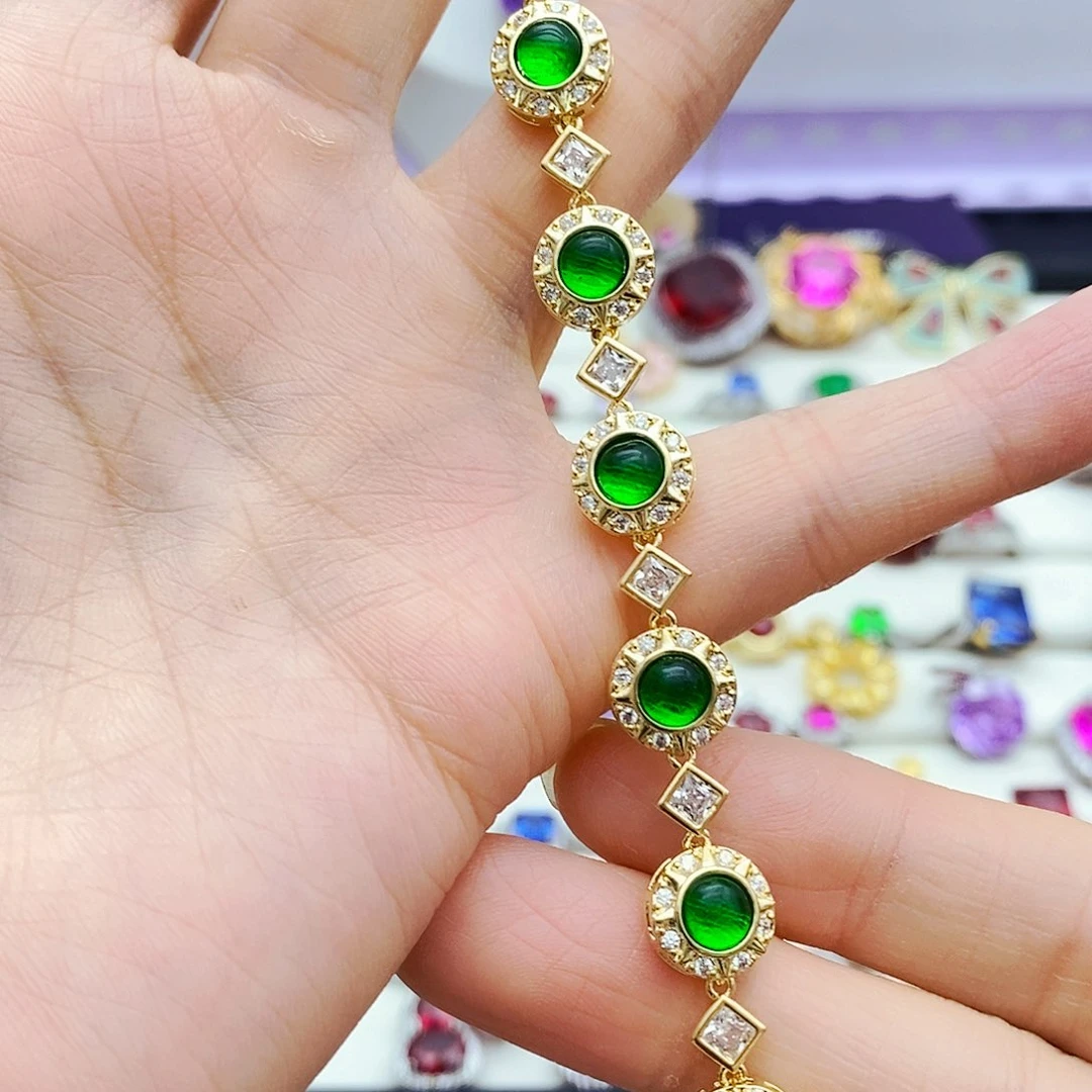 未镶嵌手链祖母绿