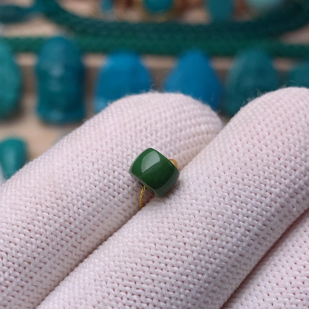 未镶嵌绿松石珠宝奇石6.5m m