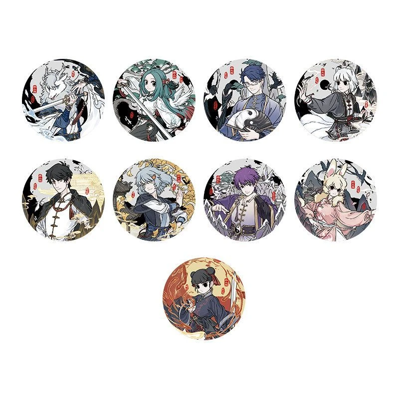 非人哉×武当联名系列徽章冰箱贴挂件色纸伪拍立得立牌盲盒