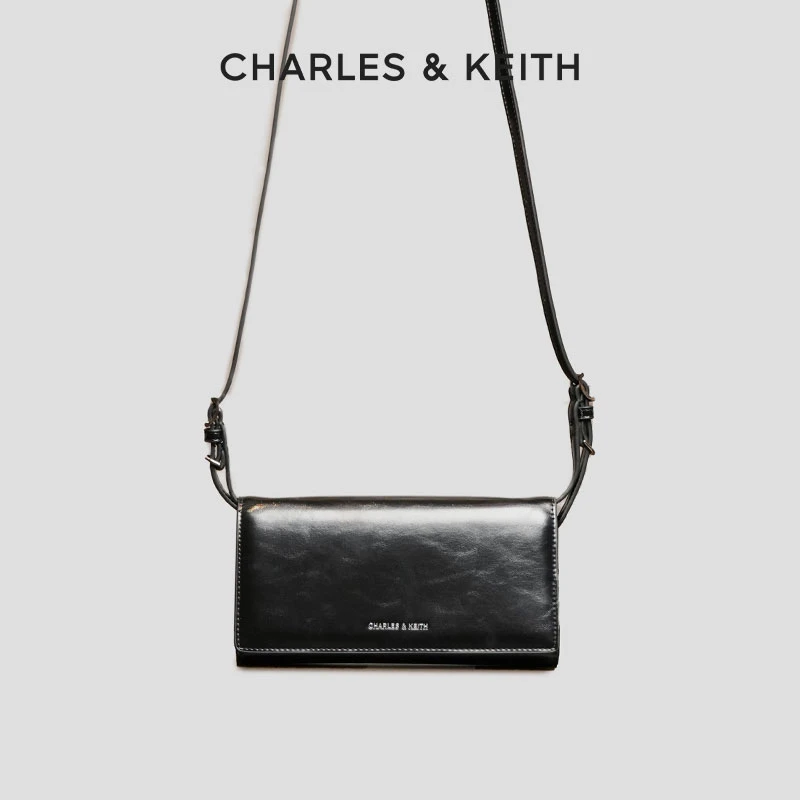 CHARLES & KEITH【会员专享】复古单肩腋下斜挎包小方包女10681145