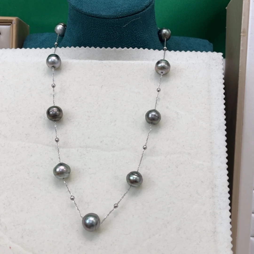 【闪购商品】海水珍珠颈饰银S925镶嵌*时尚满天星款