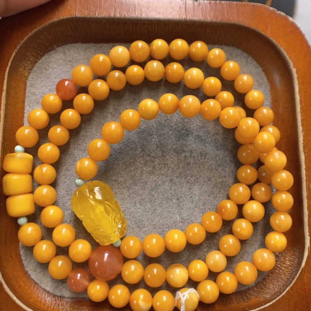未镶嵌蜜蜡手串蜜蜡手串