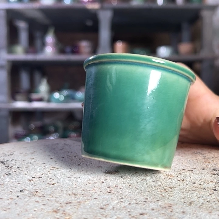 瓷片钧瓷小摆件杯子649