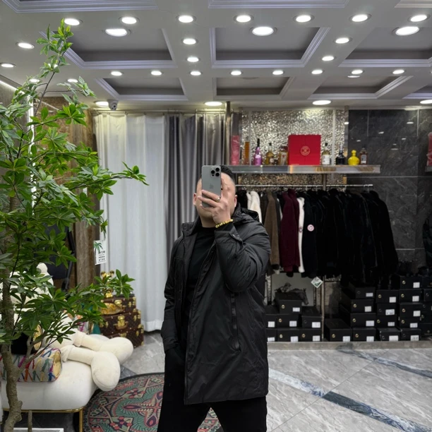 【三叔·顶奢】时尚高定男士雅痞南韩连帽拼皮休闲羽绒服外套 578