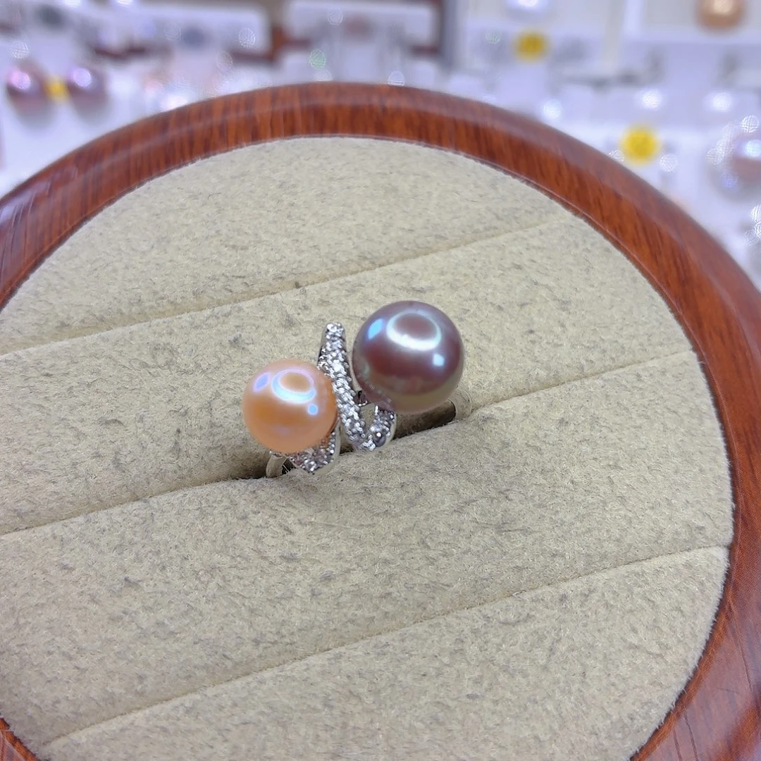 淡水珍珠戒指合金