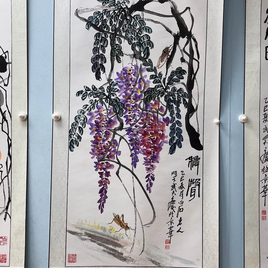 国画武天庆老师紫藤路