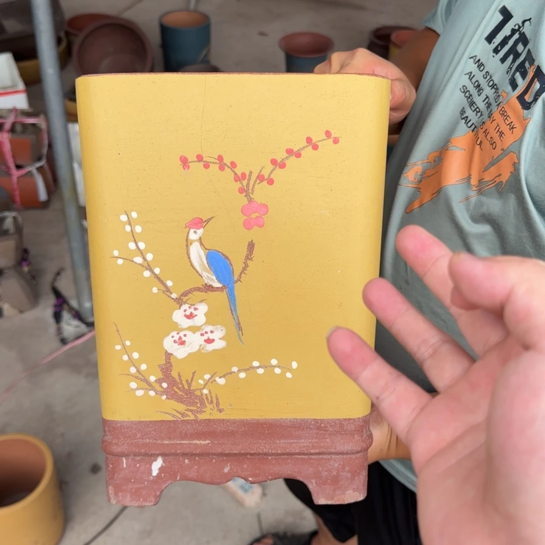 紫砂花盆瑕疵和瑕疵