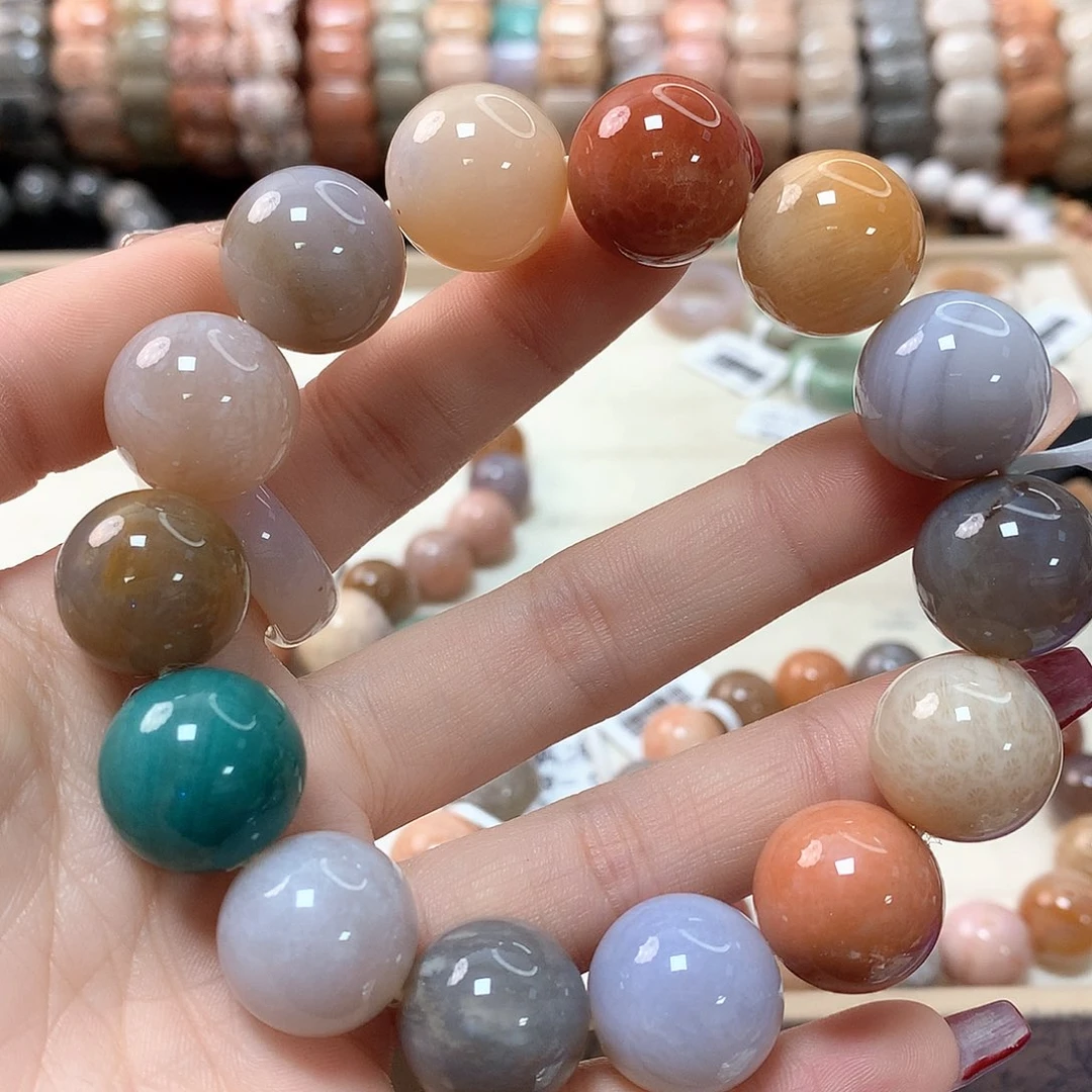 硅化珊瑚（珊瑚玉）手链未镶嵌用****2886