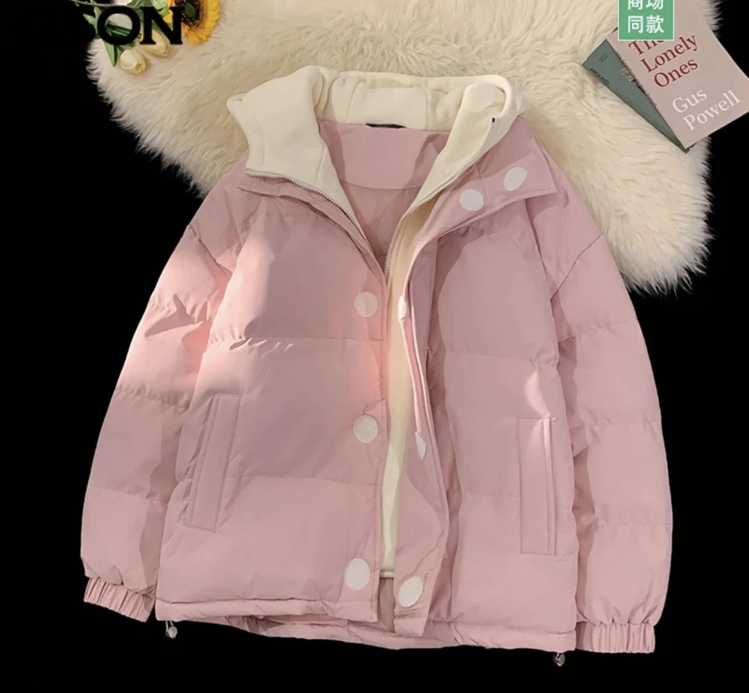 面包服棉服棉衣加厚棉袄连帽冬季港风秋冬纯色潮流ins短款88