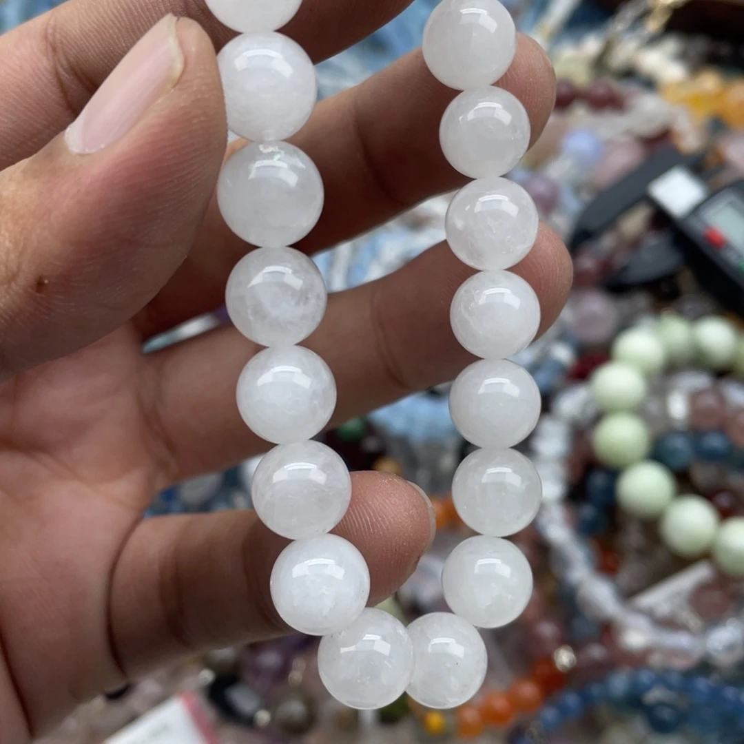 银S925镶嵌手链烟晶