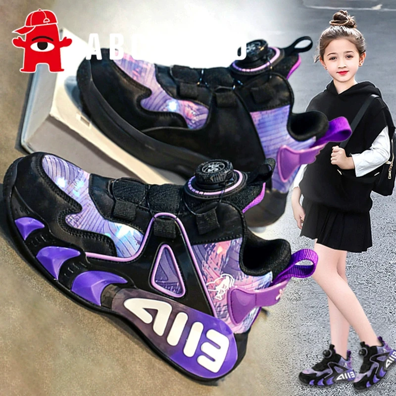 ABC MINO女童运动鞋秋季2025新款爆款儿童鞋子防滑跑步老爹鞋女孩