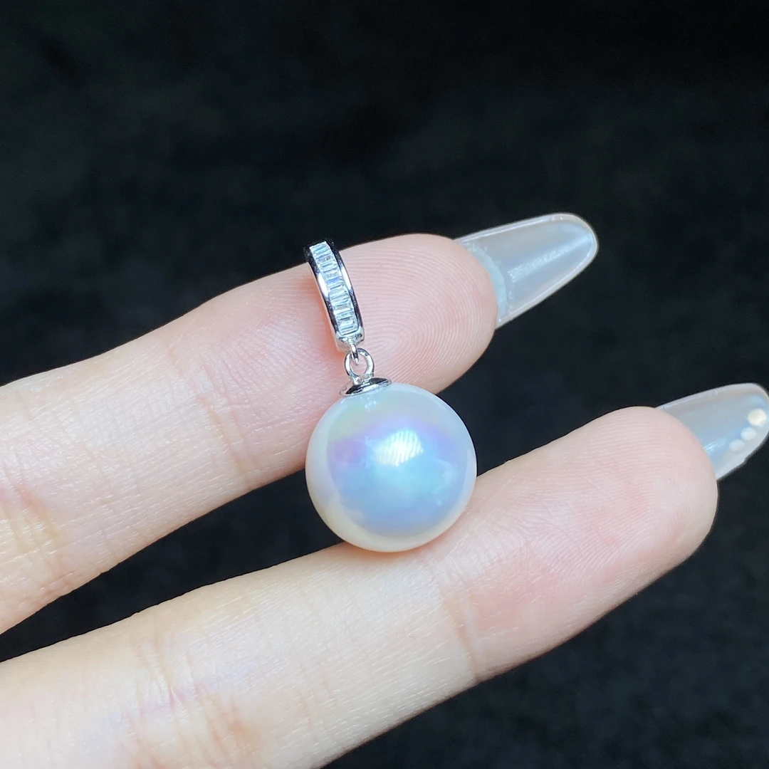 【小北好物】S925银淡水珍珠吊坠约12mm+【多样性发一件】-17QH15X374