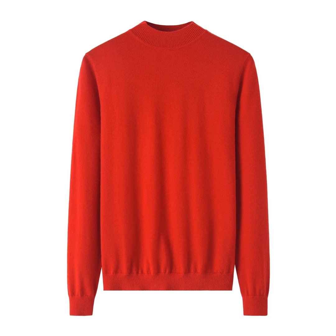 女士精纺纯山羊绒半高领打底衫毛衣