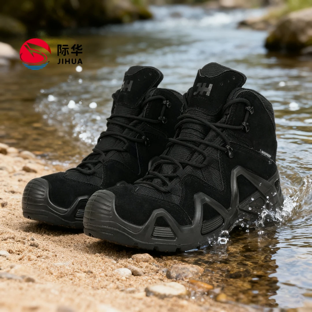 际华户外耐磨防水徒步登山鞋防滑防穿刺作战靴(运动鞋小一码拍)黑