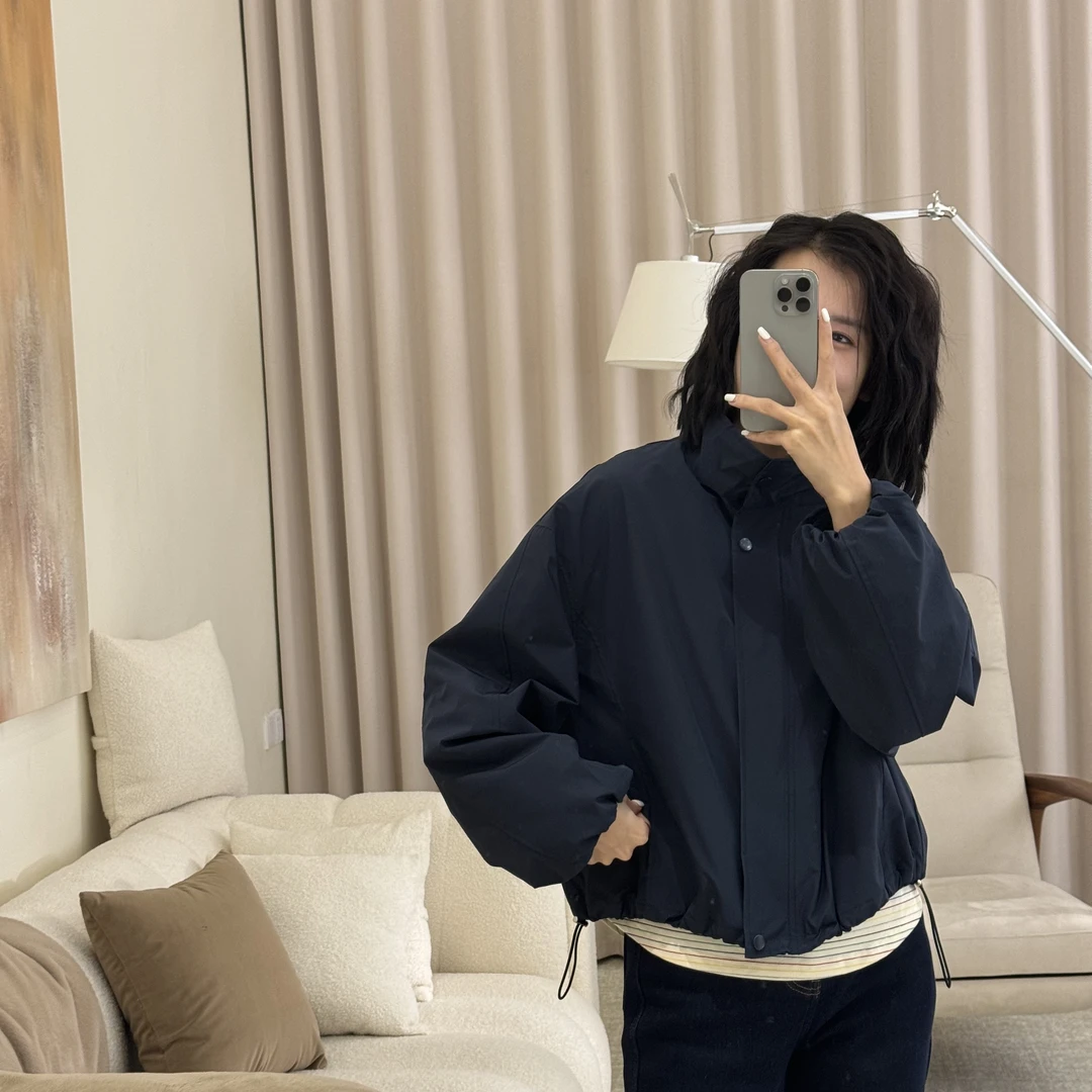 喜樂  2025立领纯色外套春季新款时尚百搭休闲简约潮流女外搭上衣