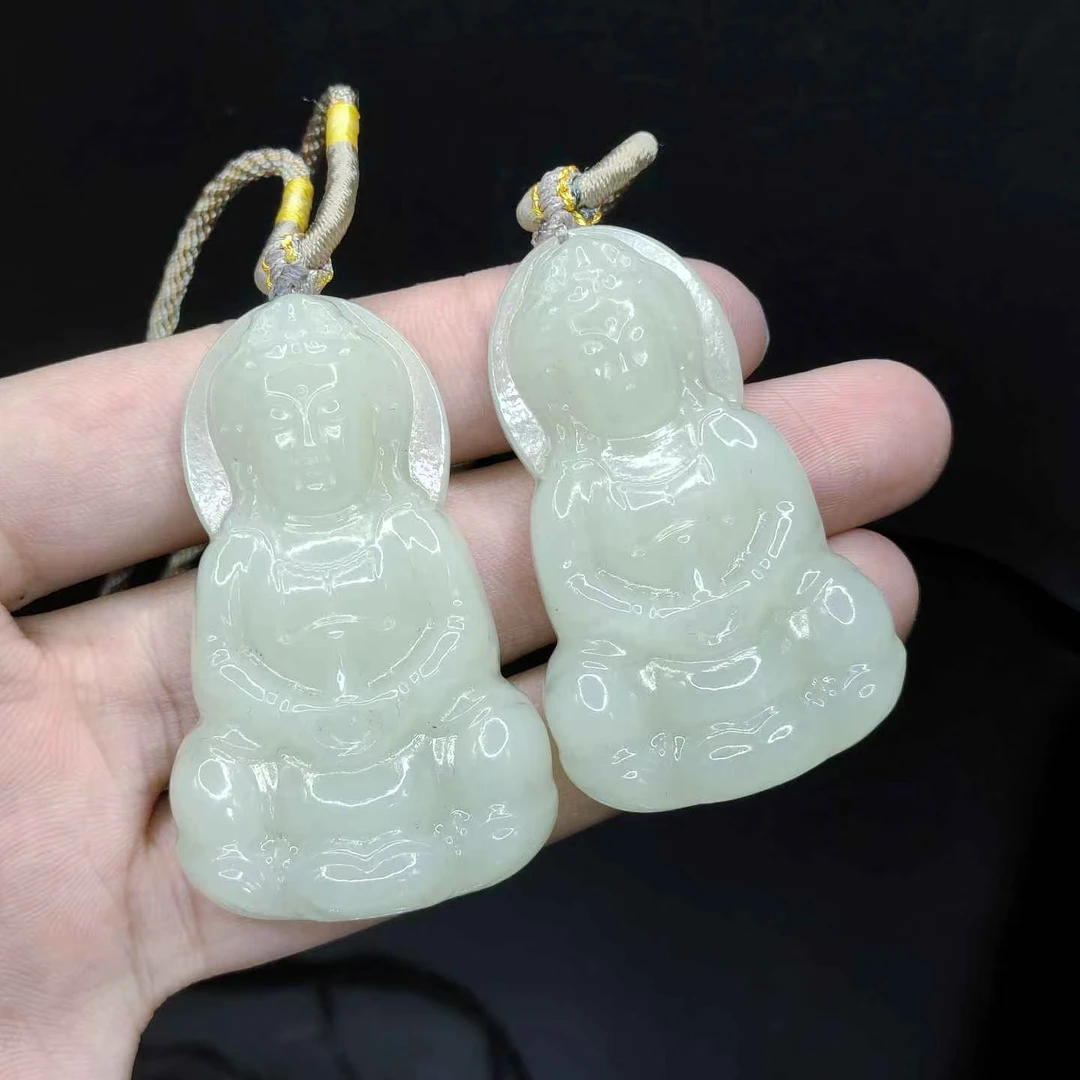 【老三珠宝】和田玉观音吊坠赠绳子J1【多样性发其一】约50-31-10mm