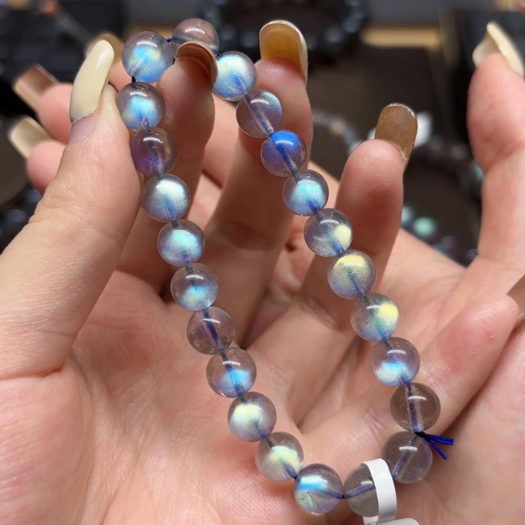 未镶嵌手链长石8.2mm左右