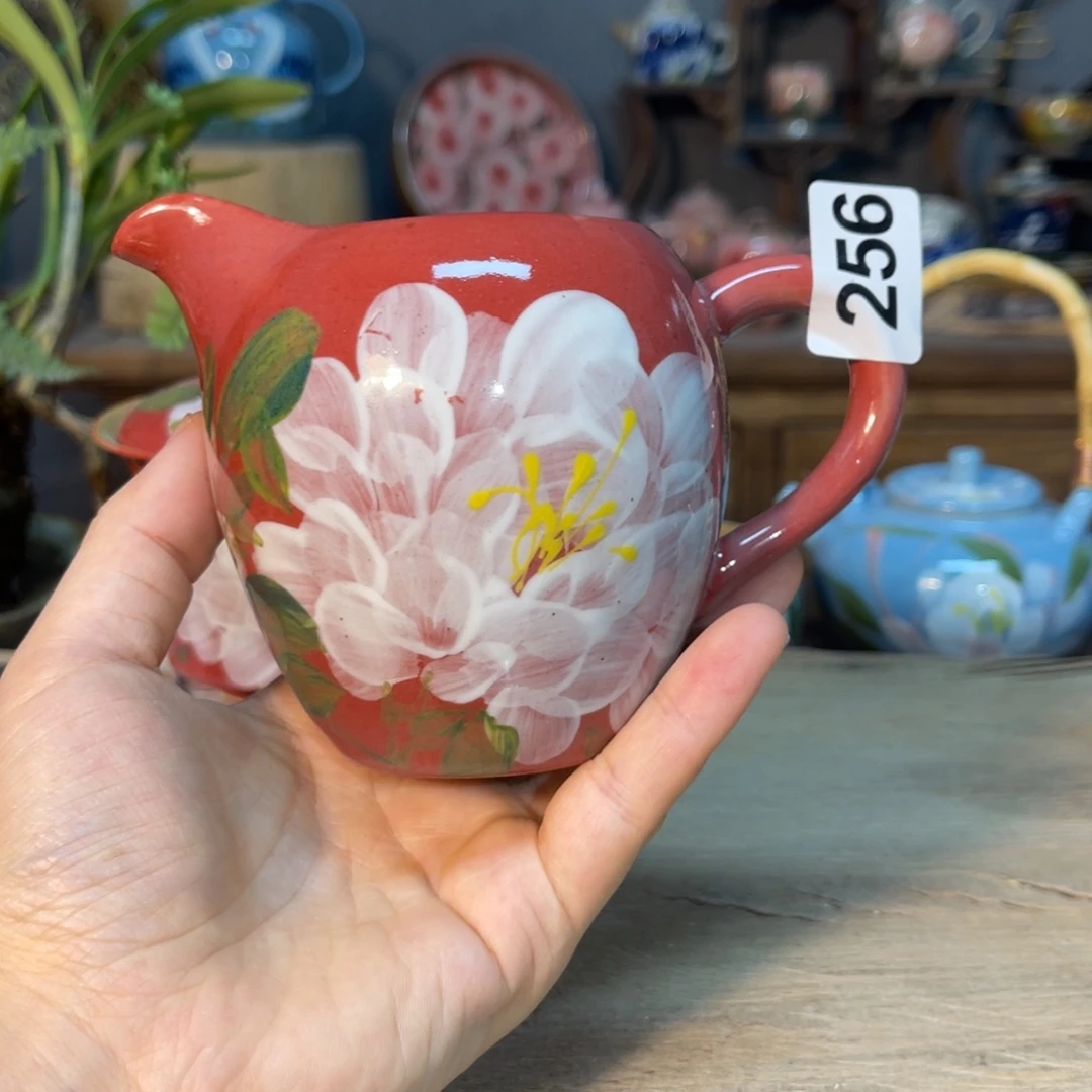 壶素浅陶瓷手工手绘