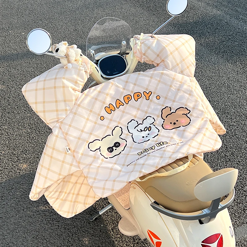 【浪漫美西高颜值】电动车挡风被双面防水加大春秋四季通用保暖防风