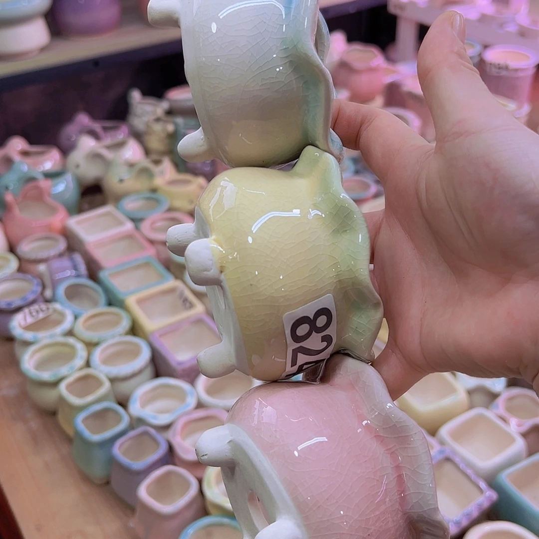 陶瓷花盆当场满12包邮