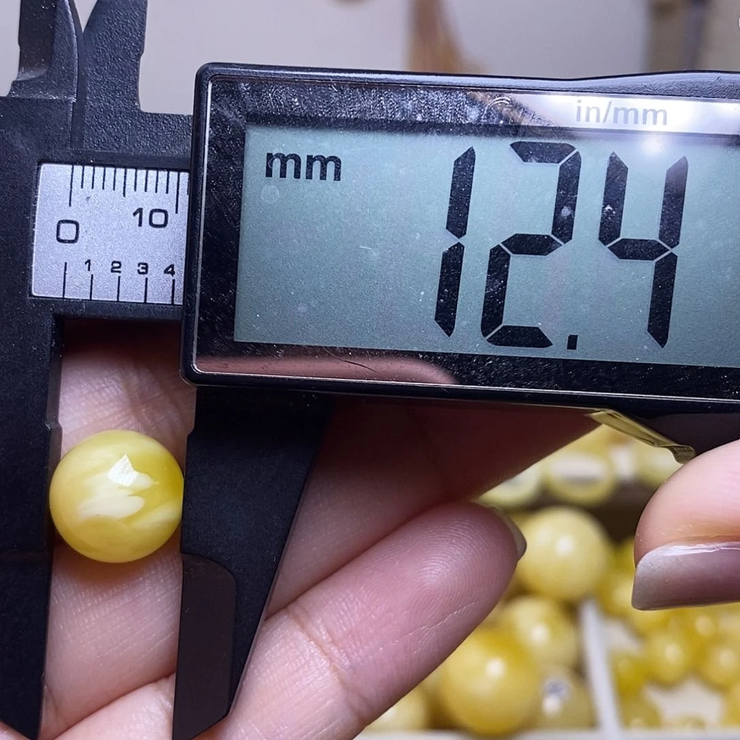 裸石琥珀未镶嵌0*蜜蜡圆珠粉