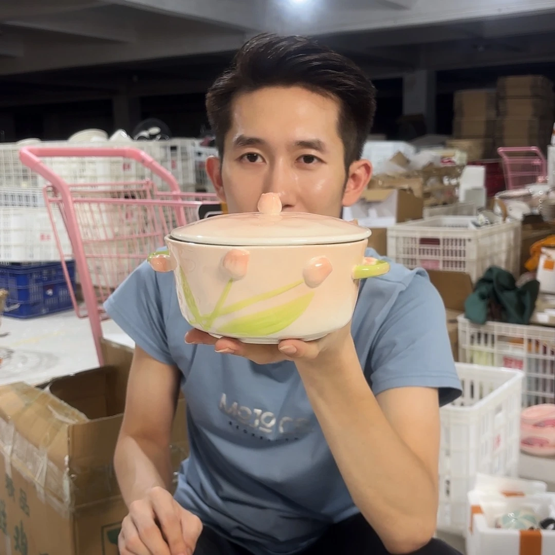 瓷微瑕陶瓷餐具釉下彩6寸