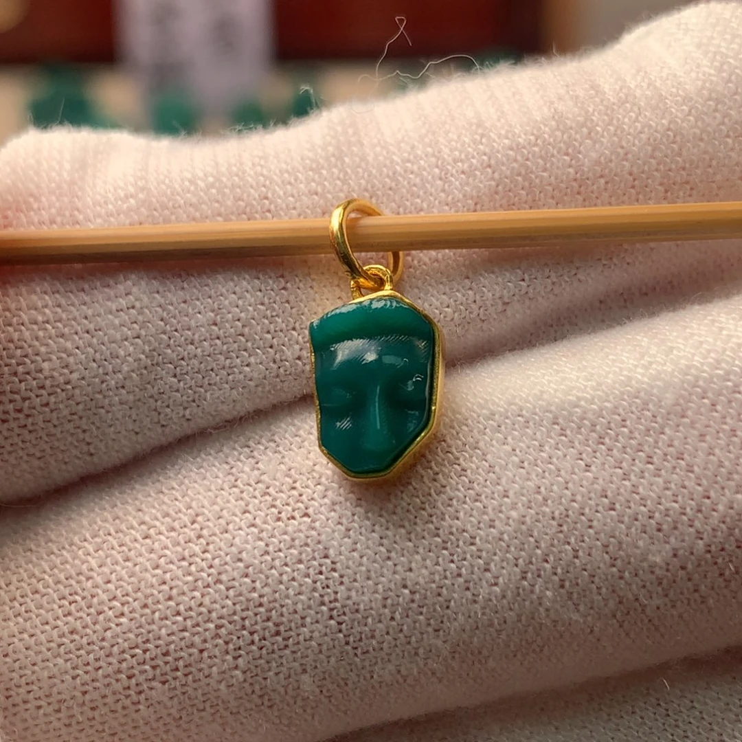 绿松石18K金镶嵌配饰j