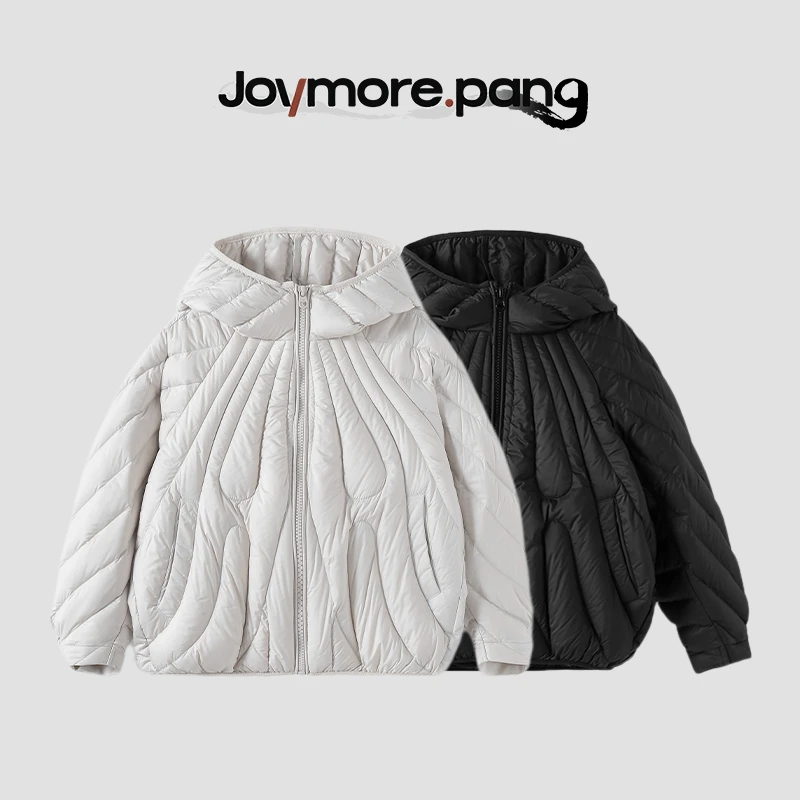 韩系男童秋冬纯色时尚简约压线轻薄羽绒服连帽羽绒服-NQ103