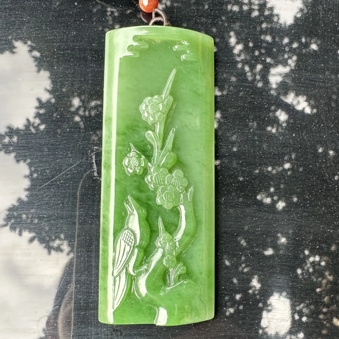 和田玉山水牌卡尺寸80声名鹊起七号矿阳绿