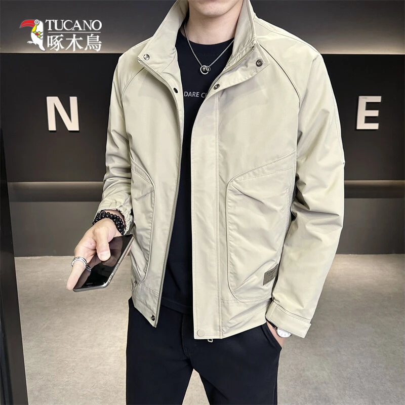 TUCANO/啄木鳥时尚简约工装立领夹克男宽松百搭休闲韩版外套1116