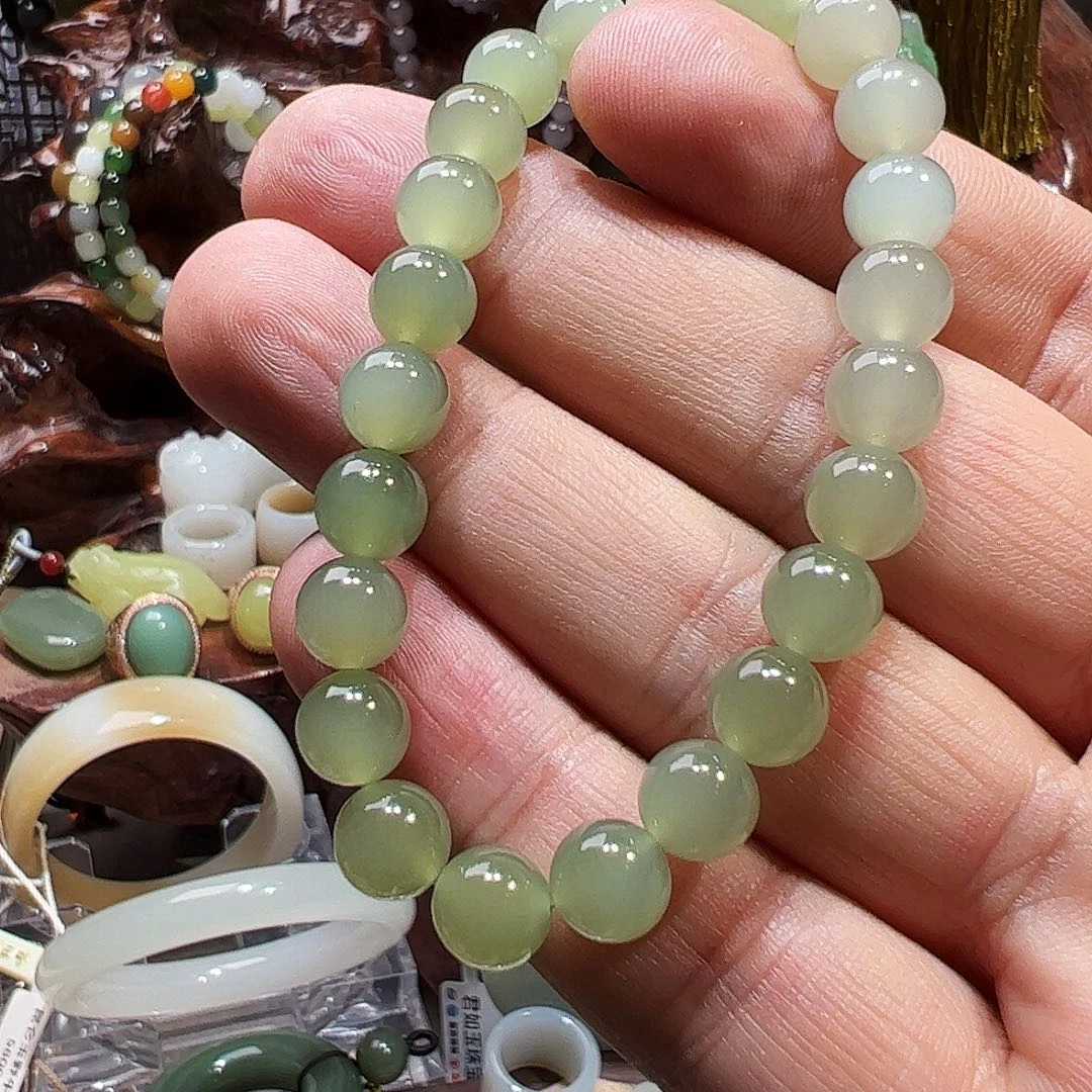 和田玉未镶嵌手链