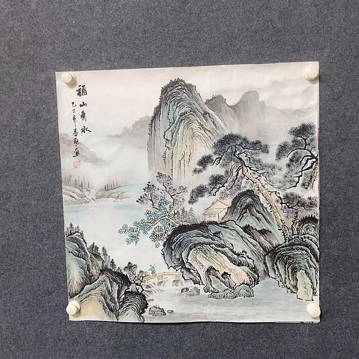 国画四尺斗方一副