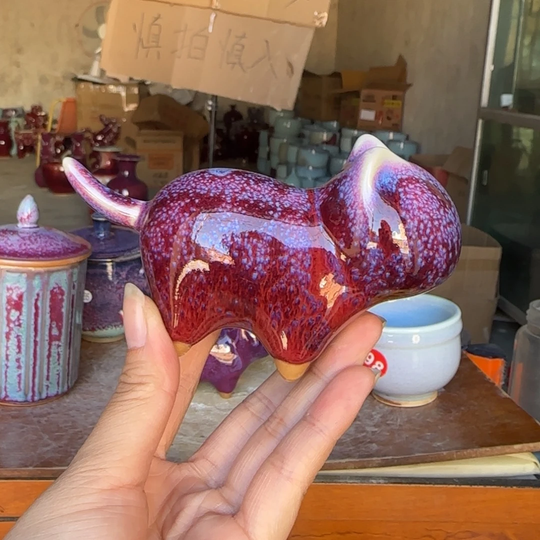 摆件瓷郑家钧窑摆件