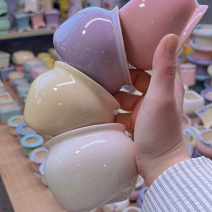 红陶陶瓷花盆当场满12包邮