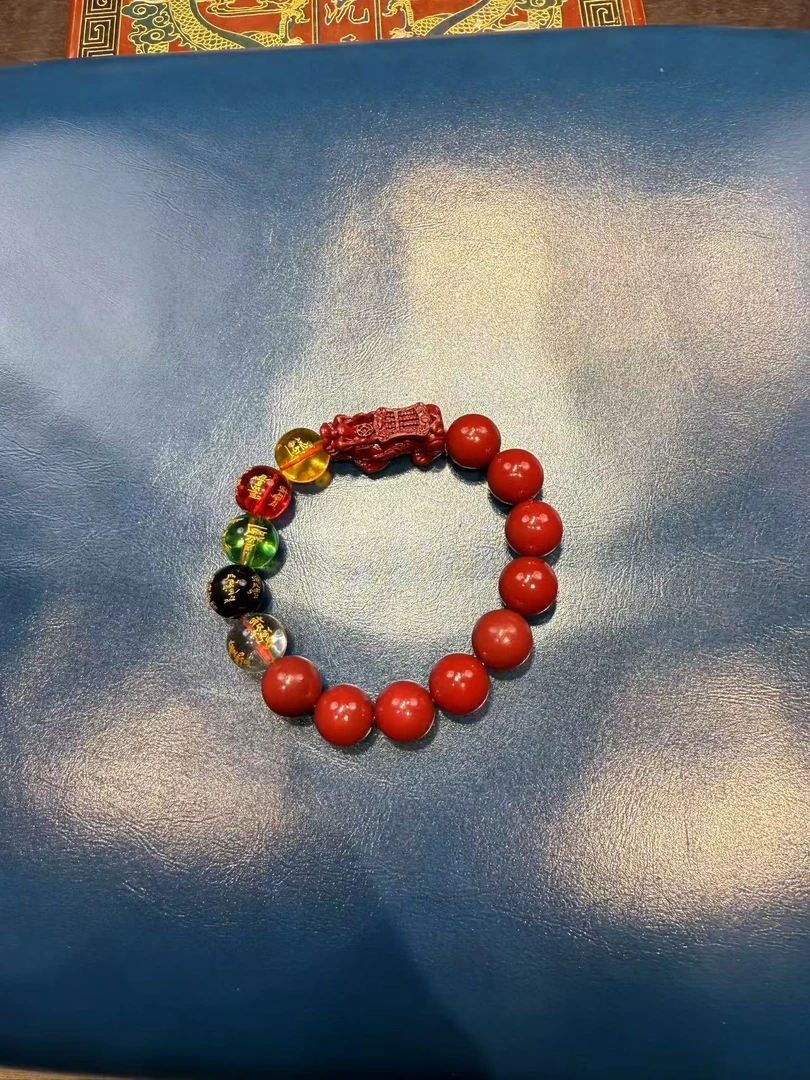 天然辰砂瑞哥专属辰砂手串1.4