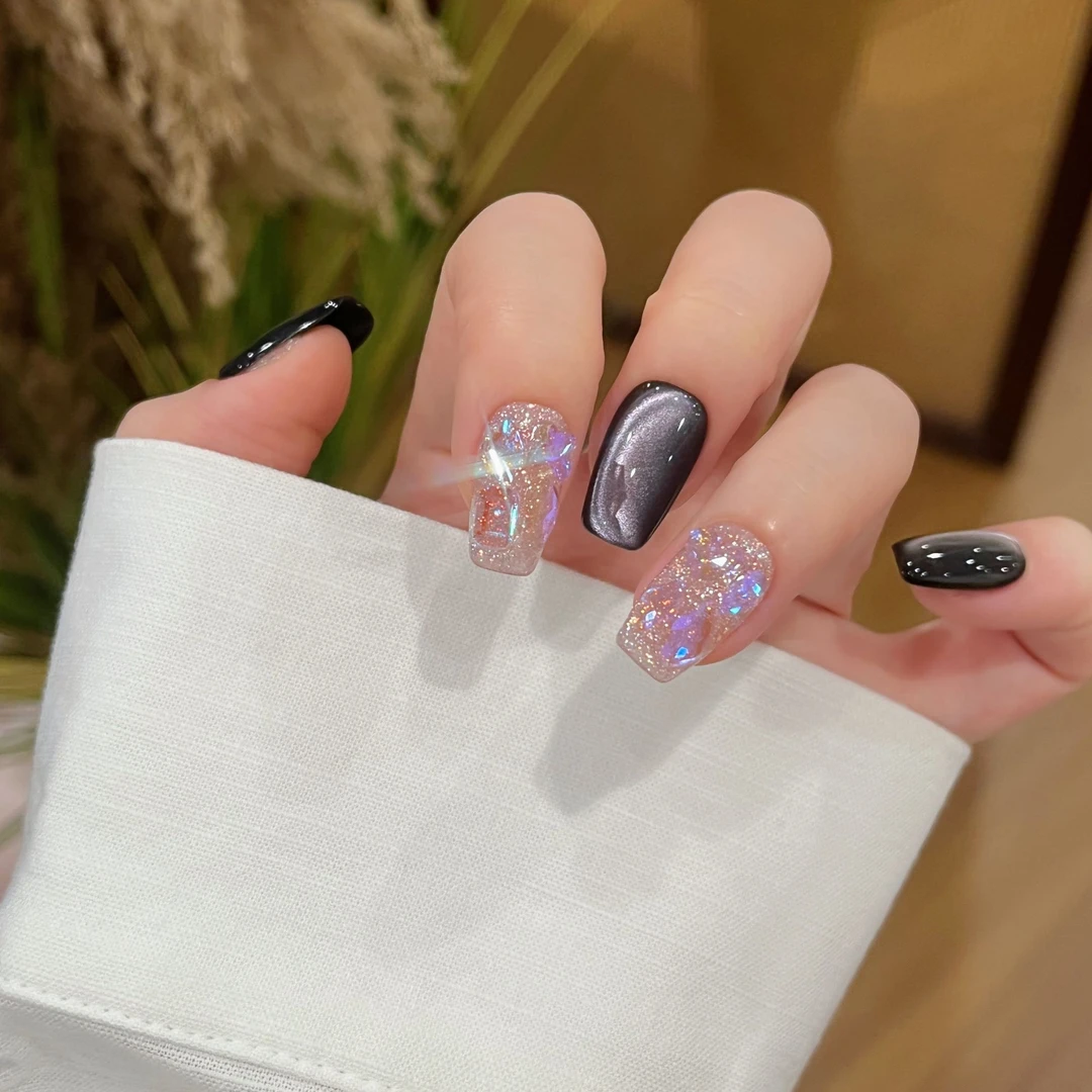茉哉W【不夜星辰】纯手工定制美甲拆卸穿戴甲A4595