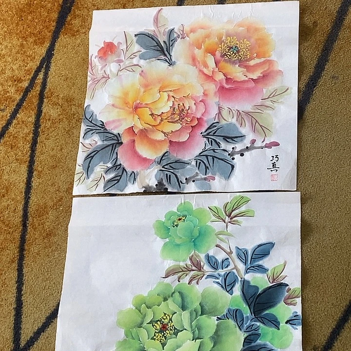 紫***夜国画石巧真50/100手绘画芯