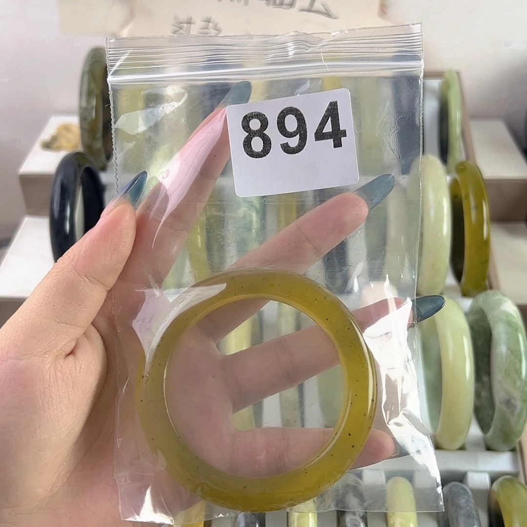 蛇纹石玉未镶嵌手镯彩*