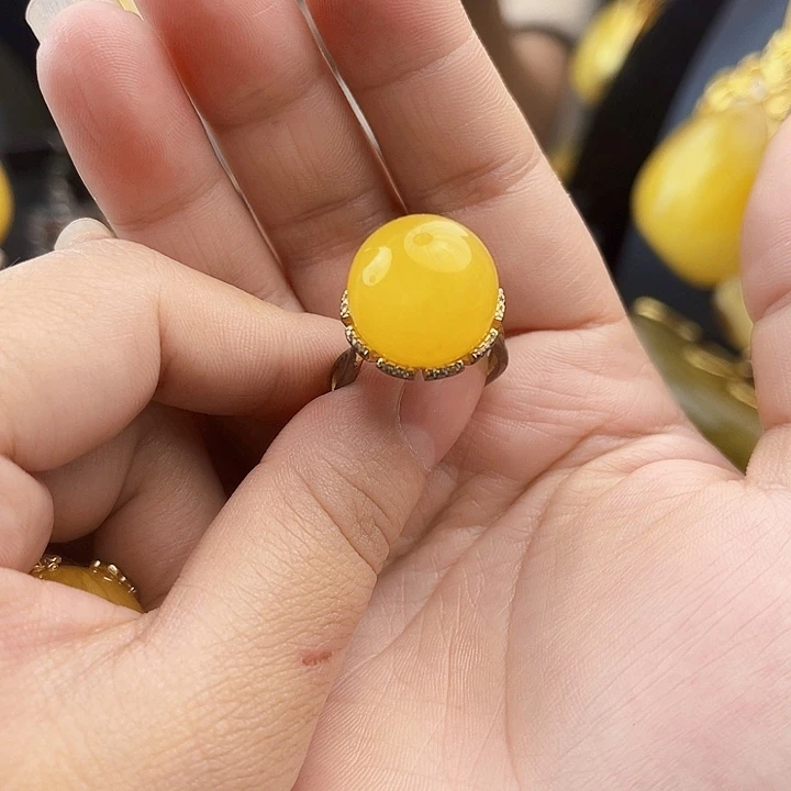 琥珀银S925镶嵌裸石
