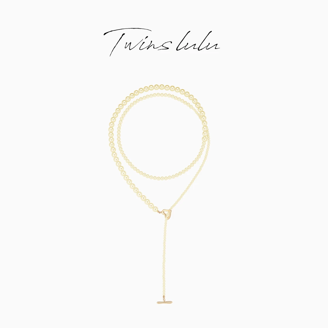 TWINS LULU 镀K金 简约休闲风OT扣项链轻奢精致双层项链TSJ9603