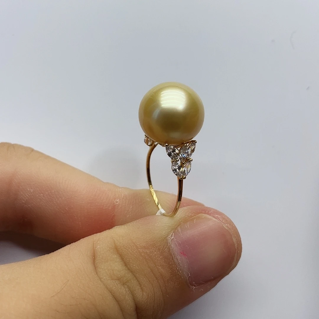 海水珍珠18K金镶嵌戒指