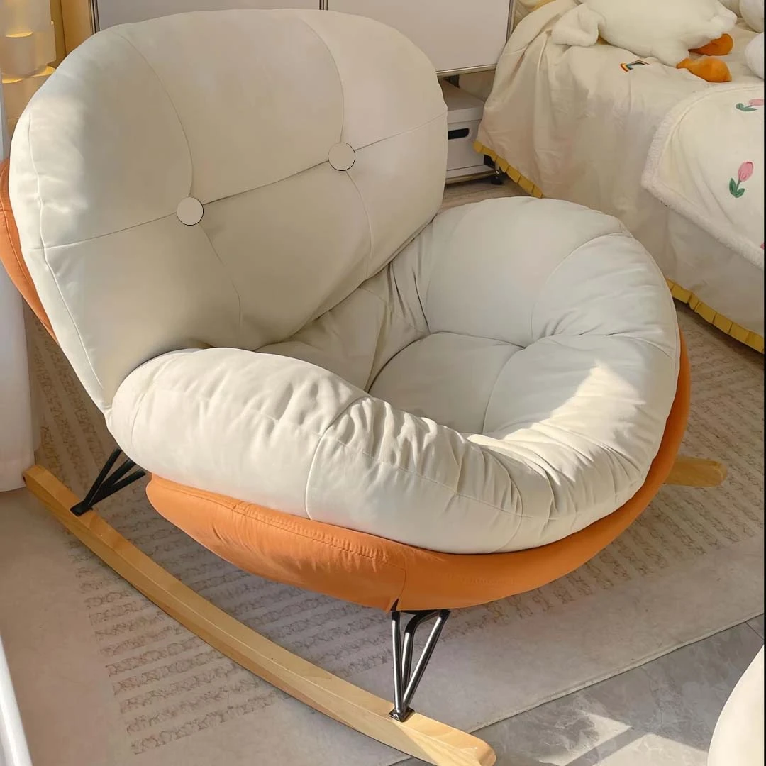 椅子轻奢阳台躺椅沙发椅休闲椅客厅家用简约办公摇摇北欧单人椅