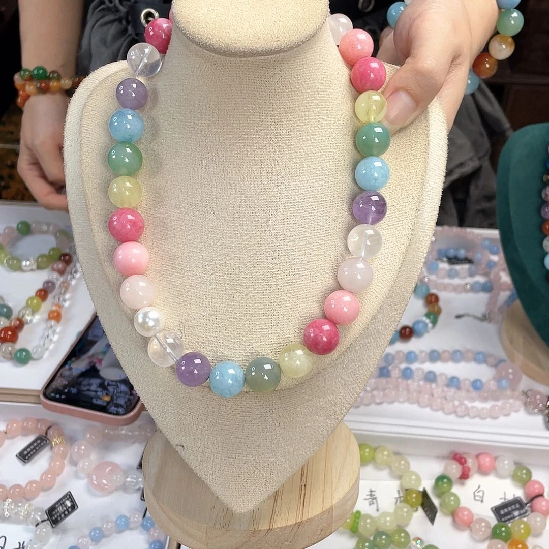 水晶手链银S925镀金镶嵌